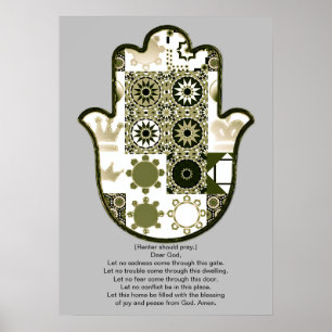 Affiche Conception d'affiche de la main de Khamsa revisité