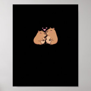 Affiche Conception d'animal mignon Capy Mieux Ensemble