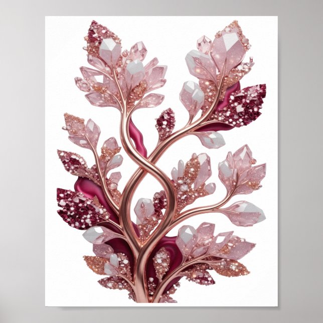Affiche Conception d'ART ABSTRAIT en Argent Moderne (Devant)