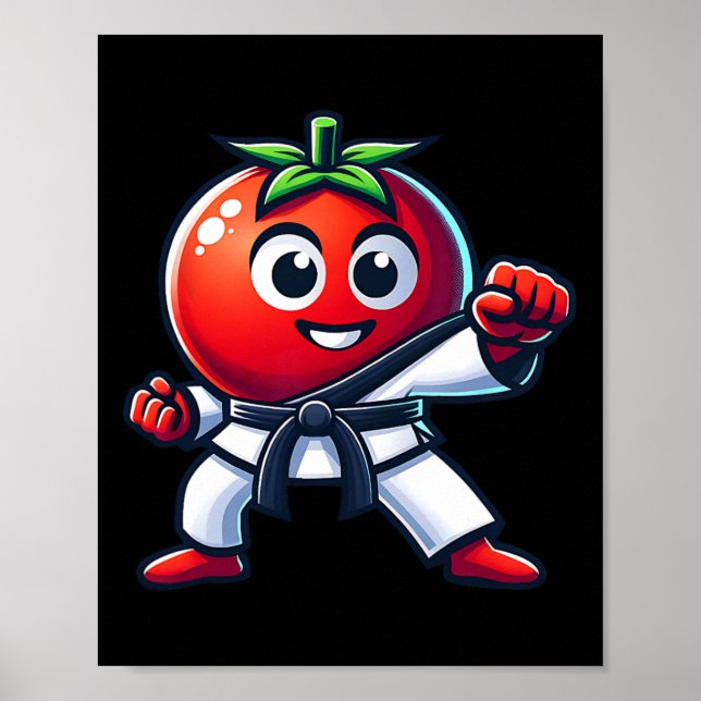 Affiche Conception d'arts martiaux la plus drôle de tomate (Devant)