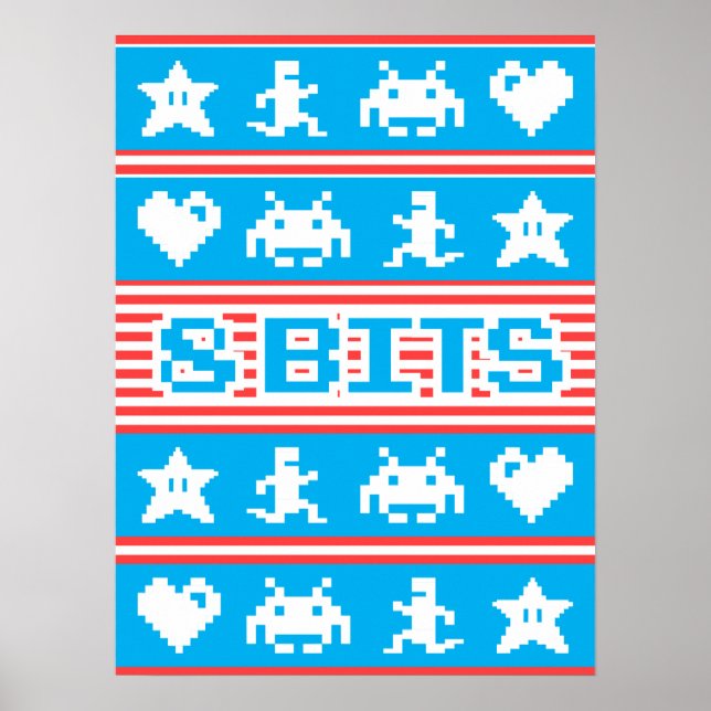 Affiche Conception de 8 bits, Jeux vidéo d'arcade (Devant)