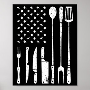 Affiche Conception de barbecue cool pour hommes femmes Byr
