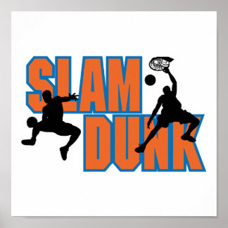Affiche conception de basketball slam dunk