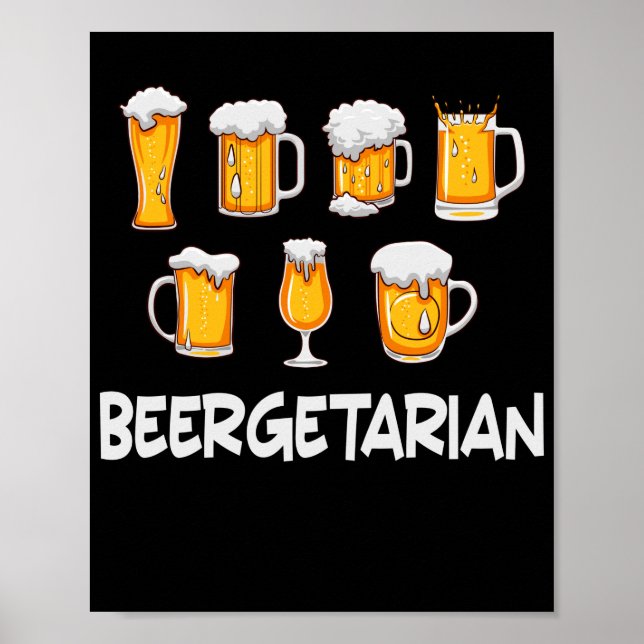 Affiche Conception de bière végétarienne pour brasserie de (Devant)