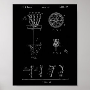 Affiche Conception de brevet de cible de panier de golf à 