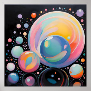 Affiche Conception de bulles Abstraites et modernes