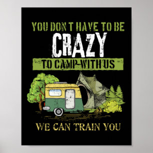 Affiche Conception de cadeau de drôle de blague de camping