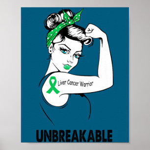 Affiche Conception de cadeau incassable pour guerrier cont