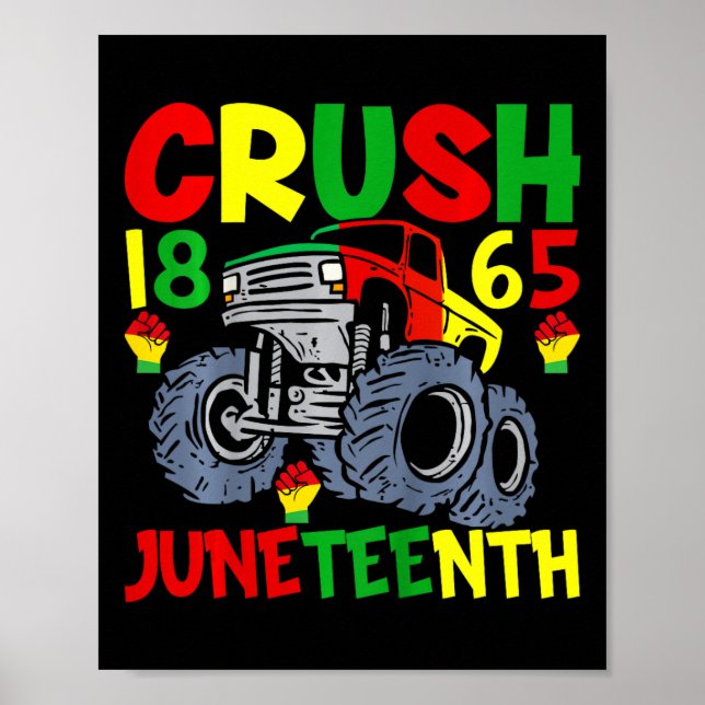 Affiche Conception De Camions JunetDix Pour Enfants (Devant)
