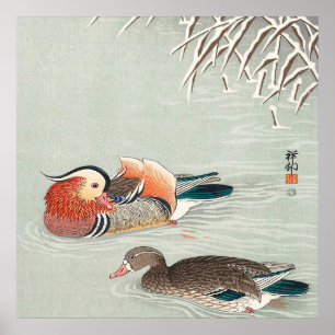 Affiche Conception de canard Mandarin en couple   Cadeau i