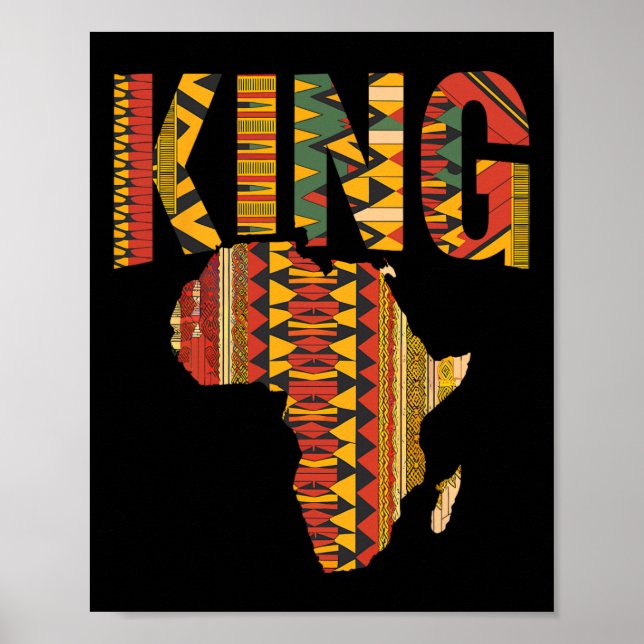 Affiche Conception de carte de roi africain Kente Fierté n (Devant)