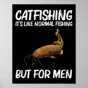 Affiche Conception de Catfishing Mignonne Pour Hommes Garç