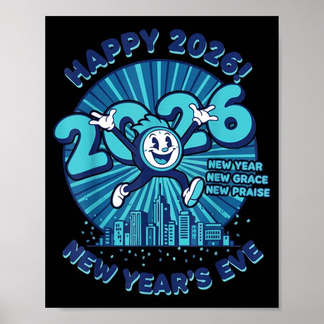 Affiche Conception de célébration de la Saint-Sylvestre 20 (Devant)