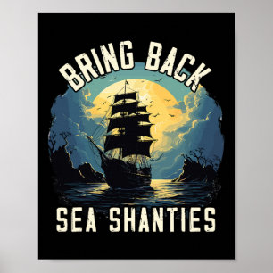 Affiche Conception de chants de mer Shantie pour les chant
