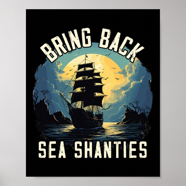 Affiche Conception de chants de mer Shantie pour les chant (Devant)