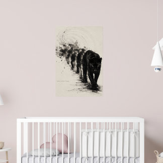 Affiche Conception de chat noir Shadow Walker