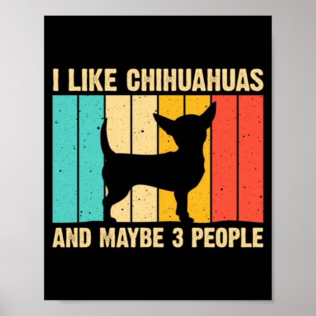 Affiche Conception de chihuahua mignon pour femmes enfants (Devant)