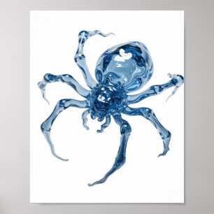 Affiche Conception de citation d'araignée d'eau argentée E