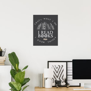 Affiche Conception de citation de lecture de livre vintage