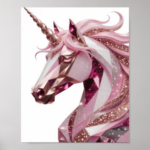 Affiche Conception de citation de LICORNE en or vibrant