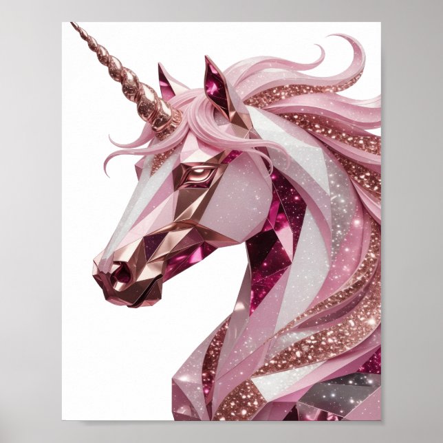 Affiche Conception de citation de LICORNE en or vibrant (Devant)