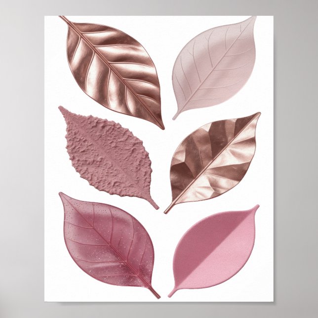 Affiche Conception de citation de mode feuille d'argent em (Devant)