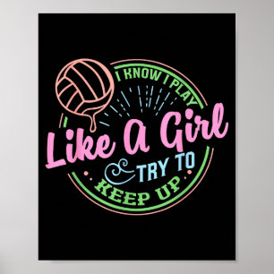 Affiche Conception de citation de volley-ball pastel pour