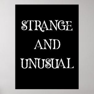 Affiche Conception de citation gothique étrange et inhabit