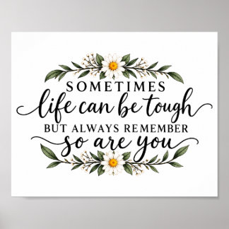 Affiche Conception de citation inspirante florale minimali