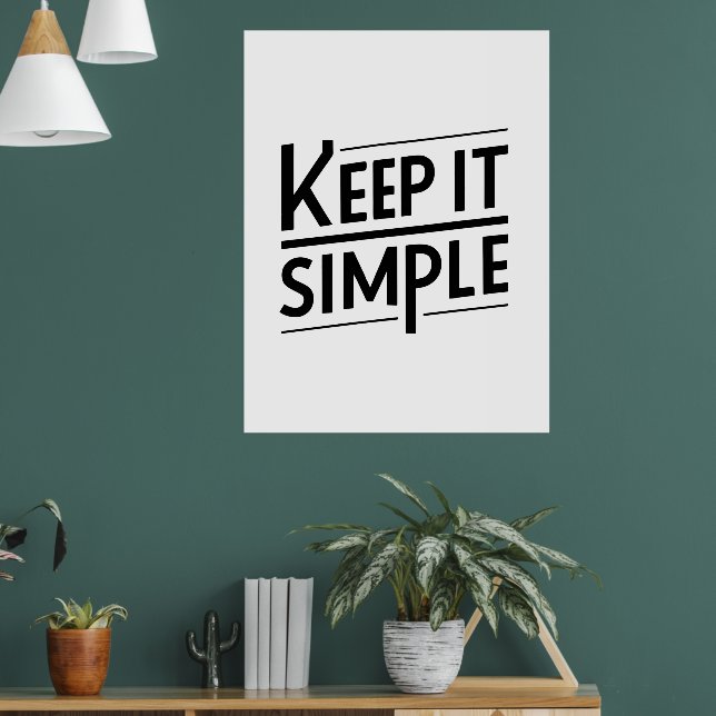 Affiche Conception de citation minimale Gardez les choses  (Salon 1)