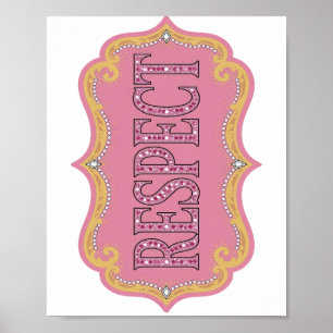 Affiche Conception de citation RESPECT rose accrocheuse v2
