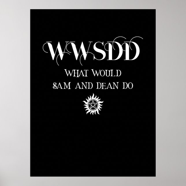 Affiche Conception de citation WWSDD avec symbole de solei (Devant)