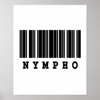 Affiche conception de code barre nympho