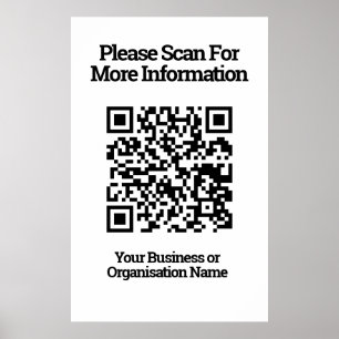Affiche Conception de code QR information