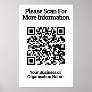 Affiche Conception de code QR information