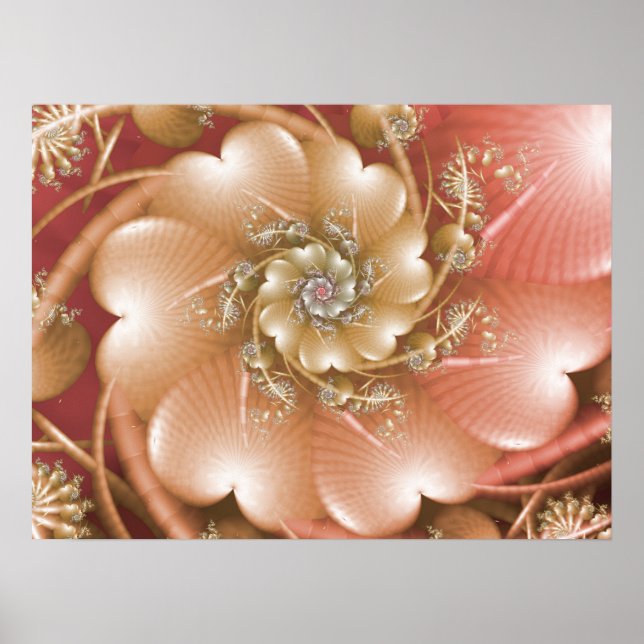 Affiche Conception de cœur rose (Devant)