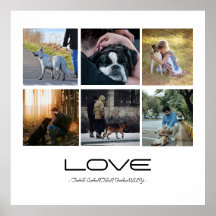 Conception de collage de portrait de famille Love