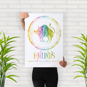 Affiche Conception de compatibilité du Taurus Zodiac