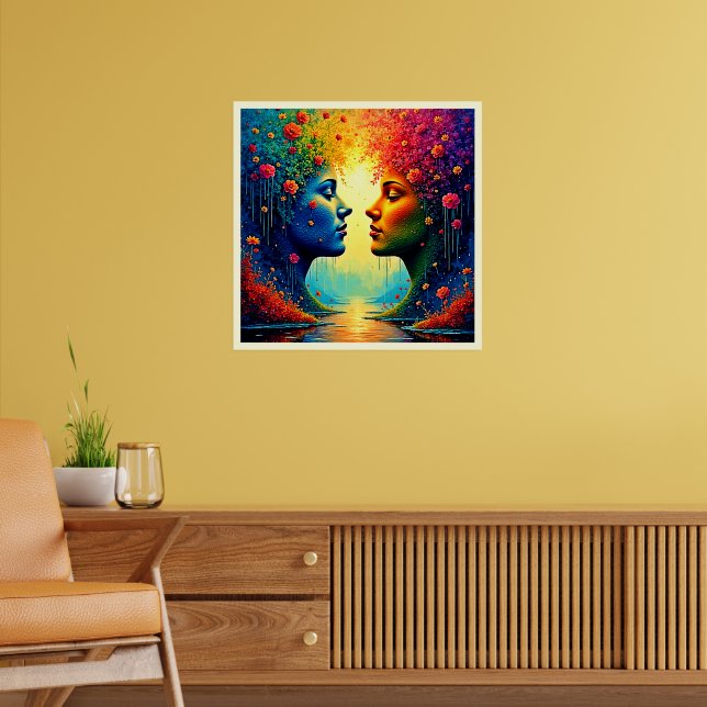 Affiche Conception de connexion arc-en-ciel émouvante (Salon 2)