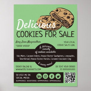 Affiche Conception de cookies, ventes de cookies collecte