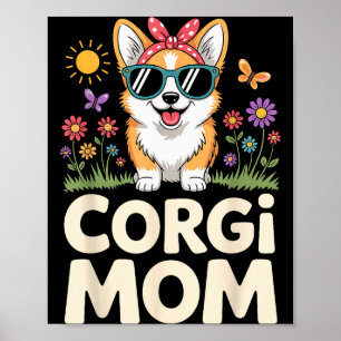 Affiche Conception de Corgi mignon pour les femmes filles