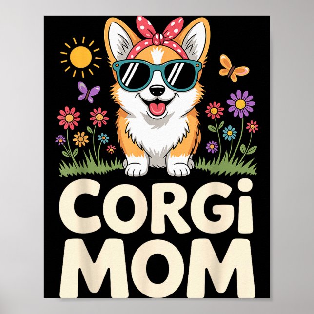 Affiche Conception de Corgi mignon pour les femmes filles  (Devant)