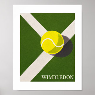 Affiche conception de court de tennis de Wimbledon