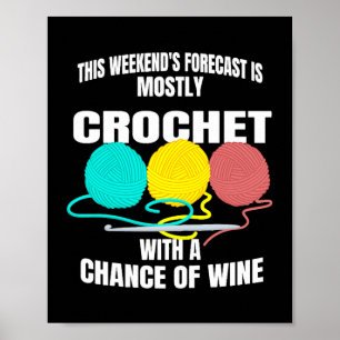 Affiche Conception de Crochet pour femmes pour les citatio