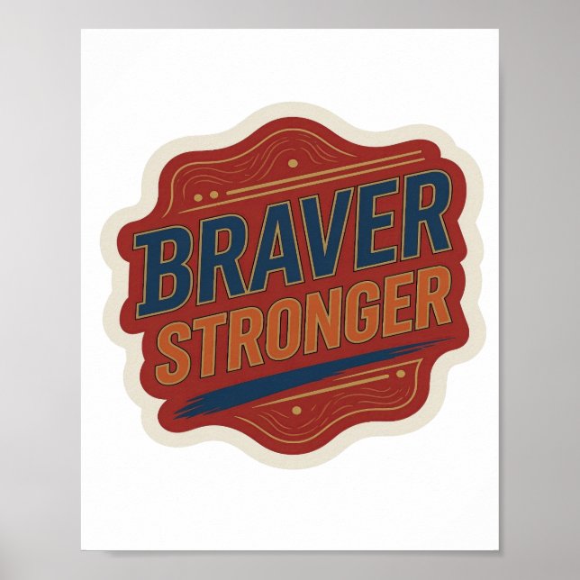 Affiche Conception de déclaration Bleu CRISP BRAVER PLUS F (Devant)