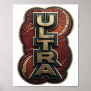 Affiche Conception de déclaration ULTRA Gold Cool