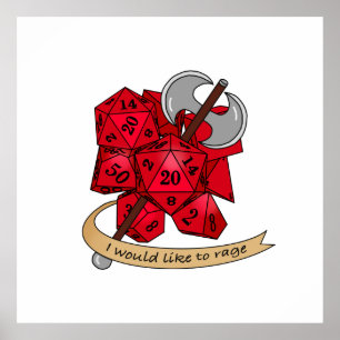 Affiche Conception de dés barbares