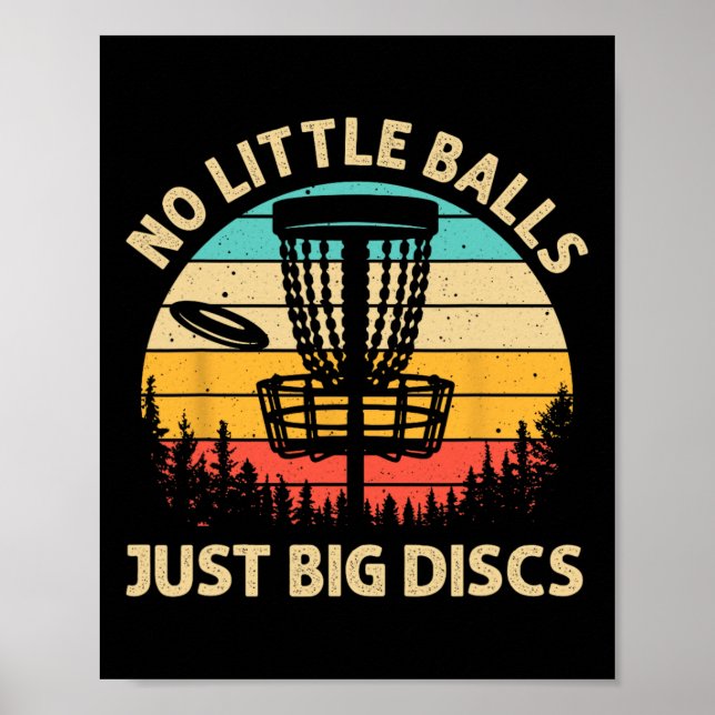 Affiche Conception de disque de golf drôle pour hommes fem (Devant)