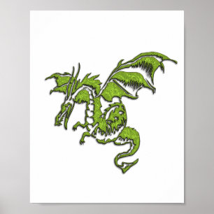 Affiche Conception de dragon volant
