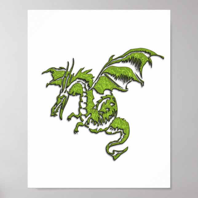 Affiche Conception de dragon volant (Devant)